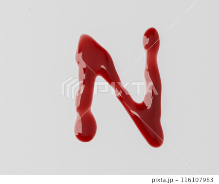 Letters made of red bloody liquid Letters made of red bloody liquid 116107983