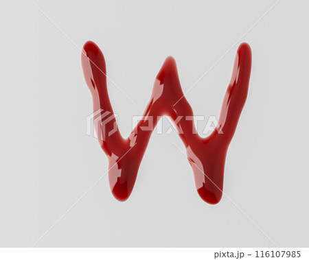Letters made of red bloody liquid 116107985