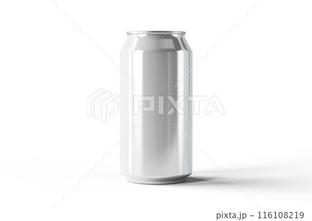 Blank Aluminum Soda Can on White Background for Brand Mockup Blank Aluminum Soda Can on White Background for Brand Mockup 116108219