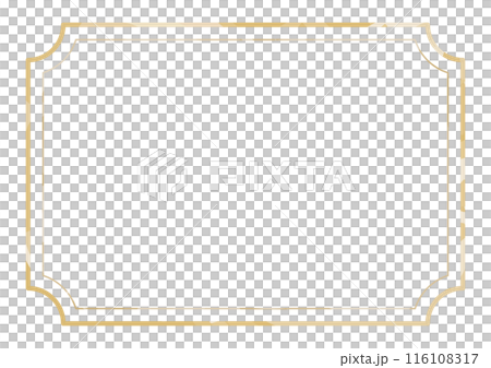 Simple gold-painted double line frame Simple gold-painted double line frame 116108317