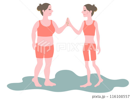 摂食障害の女性のボディイメージ 摂食障害の女性のボディイメージ 116108557