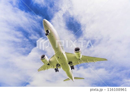 夏の大阪空港(伊丹空港) 着陸中の飛行機 大阪府豊中市 夏の大阪空港(伊丹空港) 着陸中の飛行機 大阪府豊中市 116108961