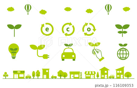 eco,ecology,エコタウンに関するアイコンセット eco,ecology,エコタウンに関するアイコンセット 116109353