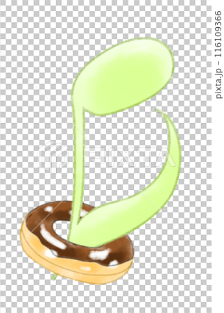 甜甜圈形狀的漂浮物中的音符 116109366