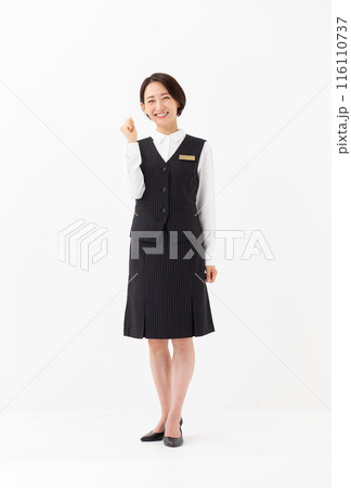 制服の女性 ビジネス 全身 縦 ガッツポーズ 制服の女性 ビジネス 全身 縦 ガッツポーズ 116110737