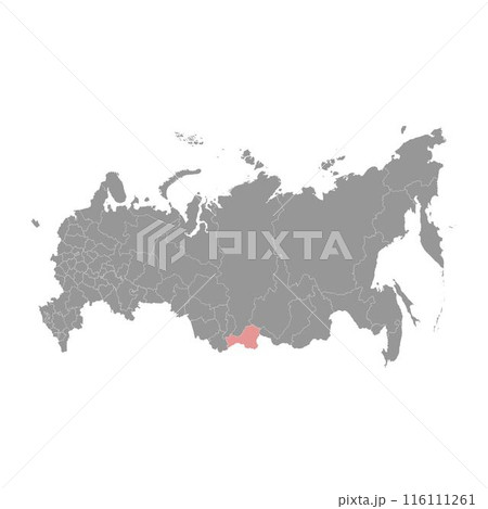 Tuva map, administrative division of Russia. Vector illustration. Tuva map, administrative division of Russia. Vector illustration. 116111261