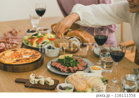 a forty-something woman a forty-something woman 116111358