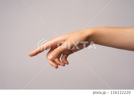 Mani on point. Stunning close-up of a perfectly manicured hand flaunting fresh nails and smooth skin. Ideal for beauty and nail care promos Mani on point. Stunning close-up of a perfectly manicured hand flaunting fresh nails and smooth skin. Ideal for beauty and nail care promos 116112220