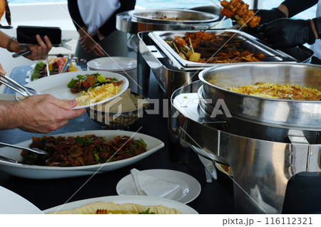 Attentive Service at Yacht Buffet in Dubai 116112321