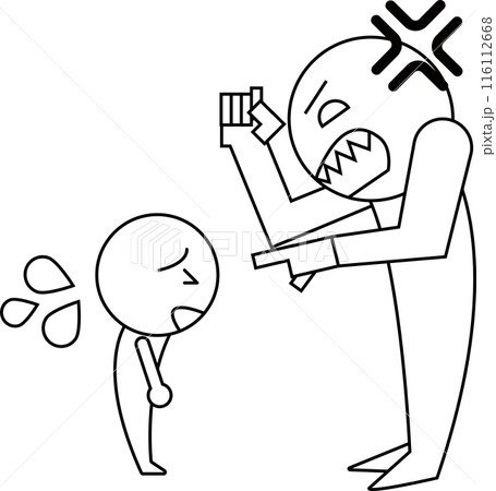 怒っている人と謝る人 116112668