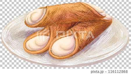 Cannoli in pixel art style Cannoli in pixel art style 116112868