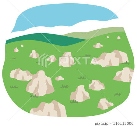 秋吉台　山口県　観光名所　素材 116113006