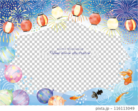 Summer festival image watercolor background 116113049
