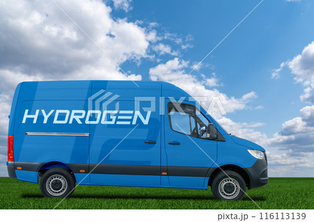 A hydrogen fuel cell delivery van concept. Clean transportation 116113139