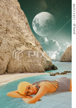 Poster. Contemporary art collage. Poster. Contemporary art collage. 116113206