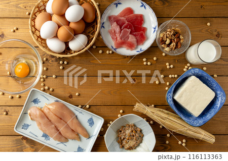 タンパク質食材イメージ タンパク質食材イメージ 116113363