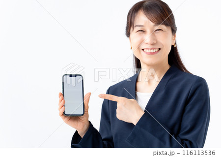 ビジネス　スマホ　女性 116113536