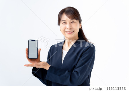ビジネス　スマホ　女性 116113538