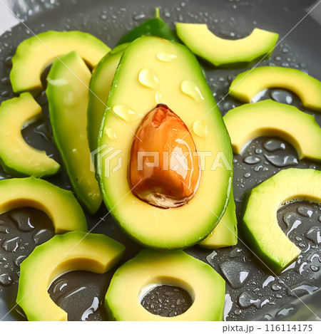 CG素材　アボカドのイメージ素材 116114175