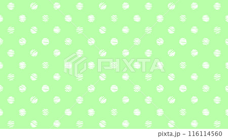 かわいい薄緑色の擦れ水玉模様素材16：9 116114560