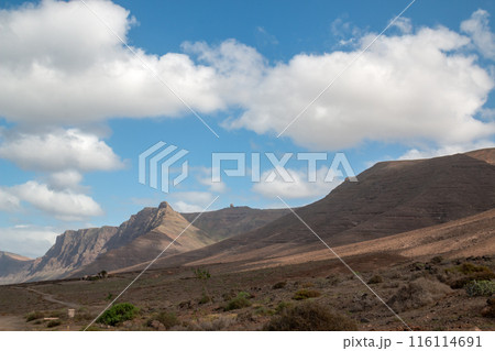 Mountains in area of Famara, Lanzarote, Spain.. 116114691