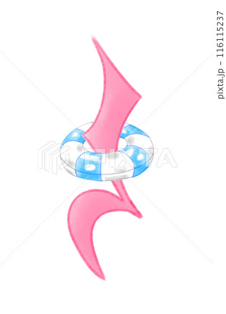 浮き輪を付けた四分休符 116115237