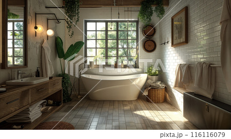 Modern minimalist bathroom interior Modern minimalist bathroom interior 116116079