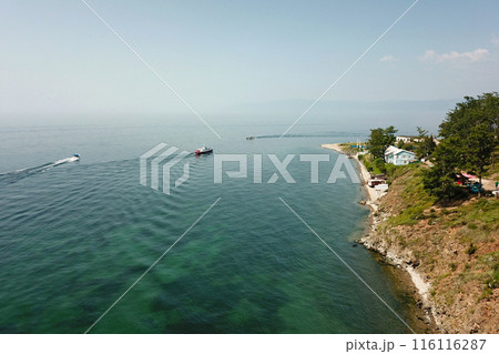 The Baikal lake opposite Listvyanka The Baikal lake opposite Listvyanka 116116287