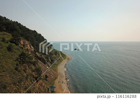 The Baikal lake opposite Listvyanka 116116288