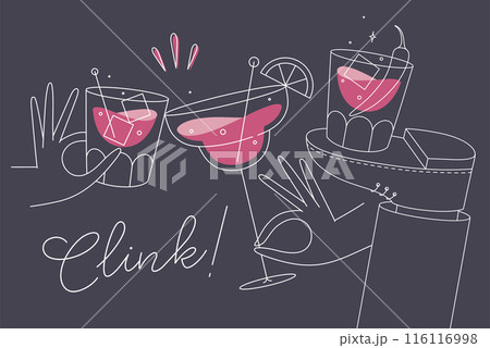 Poster with hand leg and glasses dark 116116998