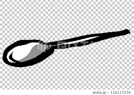 筆タッチのスプーンのイラスト 116117250