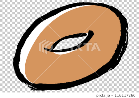 筆タッチのドーナツのイラスト 116117260