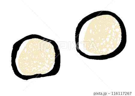 筆タッチのスノーボールクッキーのイラスト 116117267