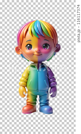 colorful cute cartoon boy. - Stock Illustration [116117374] - PIXTA