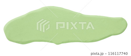Plasticine is a green brush isolated on a white background. 116117740