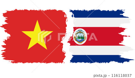 Costa Rica and Vietnam grunge flags connection vector Costa Rica and Vietnam grunge flags connection vector 116118037