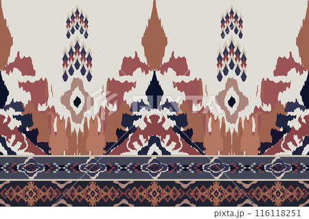 Ikat tribal Indian seamless pattern. Ethnic Aztec fabric carpet mandala ornament native boho chevron textile.Geometric African American oriental traditional vector illustrations. Embroidery style. Ikat tribal Indian seamless pattern. Ethnic Aztec fabric carpet mandala ornament native boho chevron textile.Geometric African American oriental traditional vector illustrations. Embroidery style. 116118251