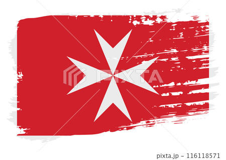 Civil Malta flag, wide brush stroke on transparent background vector Civil Malta flag, wide brush stroke on transparent background vector 116118571