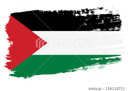 Palestine flag, wide brush stroke on transparent background vector Palestine flag, wide brush stroke on transparent background vector 116118721