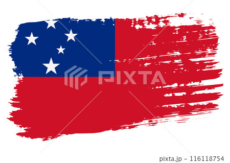 Samoa flag, wide brush stroke on transparent background vector Samoa flag, wide brush stroke on transparent background vector 116118754