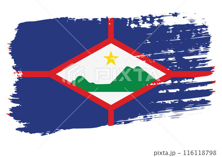 Sint Eustatius flag, wide brush stroke on transparent background vector Sint Eustatius flag, wide brush stroke on transparent background vector 116118798