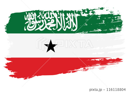 Somaliland flag, wide brush stroke on transparent background vector Somaliland flag, wide brush stroke on transparent background vector 116118804