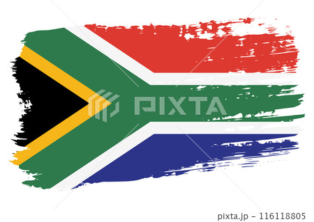 South Africa flag, wide brush stroke on transparent background vector South Africa flag, wide brush stroke on transparent background vector 116118805