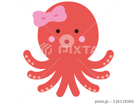 タコの女の子　イラスト 116119368
