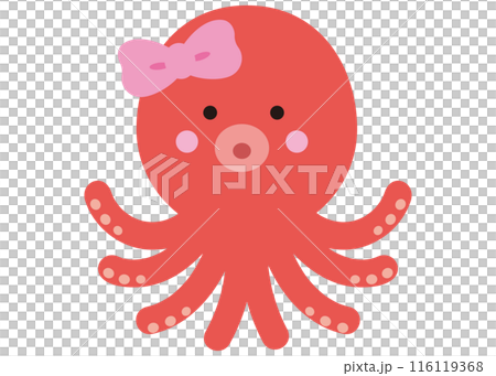 タコの女の子　イラスト 116119368