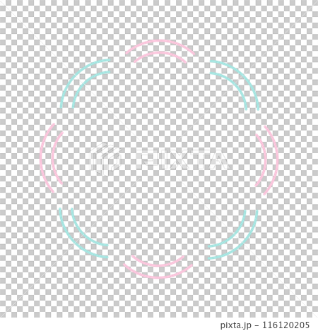 現代日式風格的可愛花形鏡框 - 簡約日式材質 - 粉紅色 x 薄荷色 現代日式風格的可愛花形鏡框 - 簡約日式材質 - 粉紅色 x 薄荷色 116120205