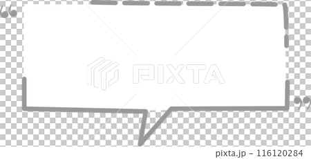 Hand draw doodle Black and white color speech bubble balloon with quotation marks, icon sticker memo keyword planner text box banner, flat isolated png transparent element design 116120284