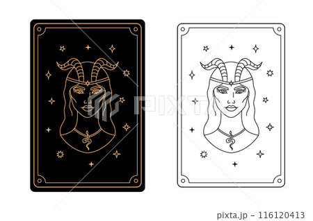 Tarot card high priestess. The major arcana of a deck of tarot cards. Tarot card high priestess. The major arcana of a deck of tarot cards. 116120413