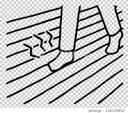 地板吱吱聲線描圖 116120932