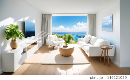 爽やかなリビングルーム 116121029